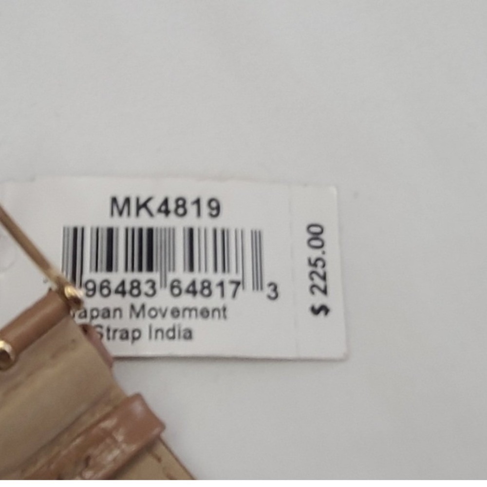 Michael Kors Sage Three-Hand Peanut Croco‎ Embossed Leather Watch 38 mm New - Picture 8 of 8